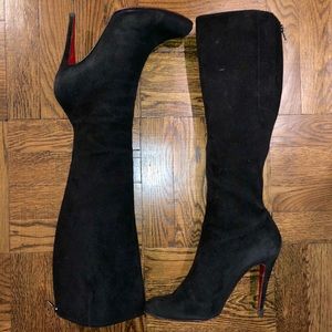 Christian Louboutin suede heeled boots